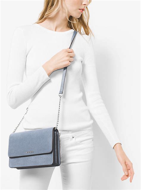 michael kors daniela zwart|Michael Kors Daniela Large Saffiano Leather Crossbody Bag.